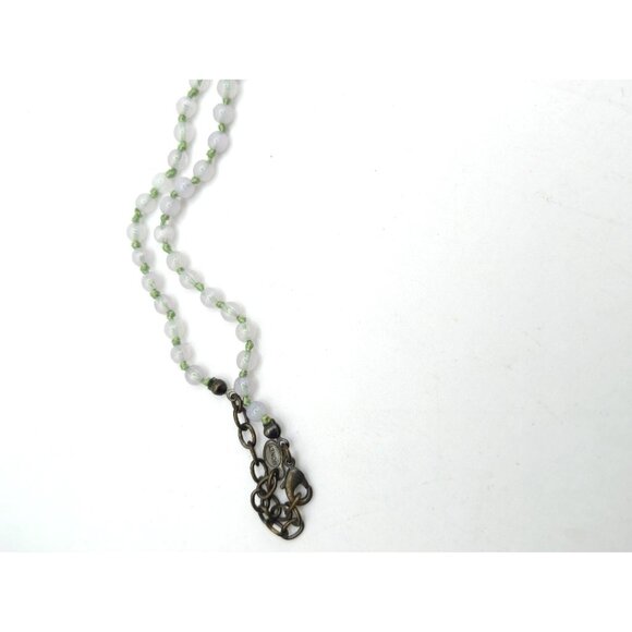 Vintage RARE Monet Faux Cinnabar Pendant Necklace Asian Revival Jade Pearl 70s - Picture 7 of 7